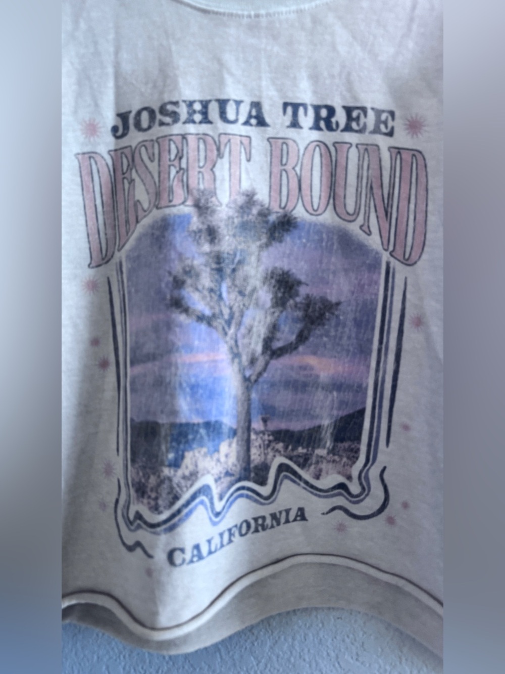Girl Dangerous Joshua Tree Desert Bound Long sleeve crop tee XS Sand like new. - Picture 2 of 5